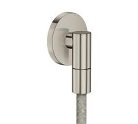hansgrohe AXOR Wall outlet Fine Raccord mural rond, 36737800, Couleur: Acier inoxydable Optic