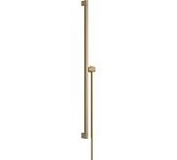 hansgrohe Unica barre de douche E PURO, 90 cm avec support de pommeau de douche Easy Slide et flexible de douche, 24403140, Couleur: Bronze brossé