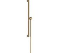hansgrohe Unica barre de douche E PURO, 65 cm avec support de pommeau de douche Easy Slide et flexible de douche, 24404140, Couleur: Bronze brossé