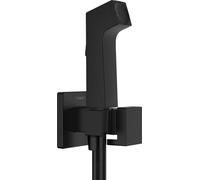 hansgrohe Bidette Douchette à main 1jet E EcoSmart pour eau froide, avec support de douche et flexibles de douche, design anguleux, 29231670