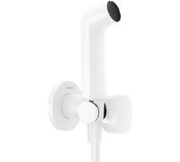 hansgrohe Bidette Douchette à main 1jet S EcoSmart pour eau chaude avec support de douche et flexibles de douche 125cm, 29232700