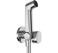 hansgrohe Bidette Douchette à main 1jet S EcoSmart pour eau froide, avec support de douche et flexibles de douche 125cm, 29230000, Couleur: chrome