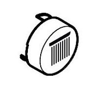 hansgrohe bouton poussoir 93571880 pour thermostat à encastrer, bouton de douche de tête Rain, grand, finition mate