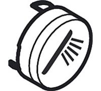 hansgrohe bouton poussoir 93573880 pour thermostat encastré, bouton de douchette, finition mate