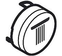 hansgrohe bouton-poussoir ShowerSelect 92571450 pour thermostat encastré, grand bouton jet de pluie, blanc