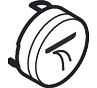 hansgrohe Bouton-poussoir ShowerSelect 92574610 pour thermostat encastrable, noir, bouton de surpression