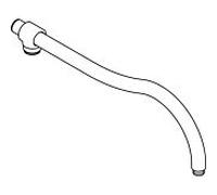 hansgrohe bras de hansgrohe coudé Axor Carlton 96747820 Showerpipe nickel brossé