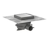 hansgrohe set point de vidange complet RainDrain Spot Plus 56226800 150x150 mm, réglable en hauteur, carrelable à l'arrière