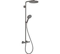 hansgrohe Colonne de Douche 27633340 1jet, avec thermostat, noir brossé