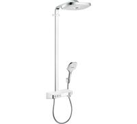 Hansgrohe Colonne de douche Raindance Select E 300 - avec thermostat 3 jets - Chrome/Blanc 27127400