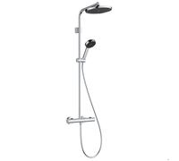 Système de douche hansgrohe Activera S 240 1 jet 28078000 EcoSmart avec thermostat Ecostat Fine Varia, économie d'eau 8 l/min, chromé