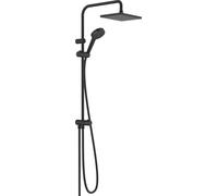 hansgrohe Vernis Shape Système de douche 230 1 jet Reno économisant leau, 26289670, Couleur: noir mat