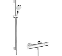 hansgrohe Combinaison de douche Crometta Vario/ Ecostat 1001 CL/Unica 900 mm blanc/chrome, 1 pièce.