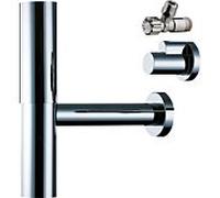 Hansgrohe Siphon de lavabo Flowstar 52120000 complet avec 2 vannes d'angle chromé