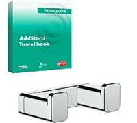 hansgrohe Crochet double AddStoris 41755000 fixation murale, métal, chromé