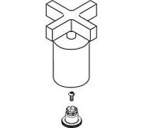 hansgrohe croix Axor Citterio 2-l armature 39392000 jante de bain arrêt / conversion chrome
