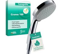 hansgrohe Croma 100 Vario douchette 28537000 chromé , 100mm, pomme de douche, Ecosmart