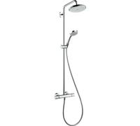 hansgrohe Croma 220 Ecosmart Showerpipe 27188000 avec bras de douche 400 mm, pivotant, chrome