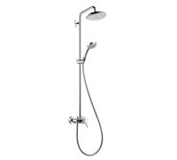 Hansgrohe Ensemble de douche mural Croma 220 - 1 jet, mitigeur monocommande, chrome 27222000