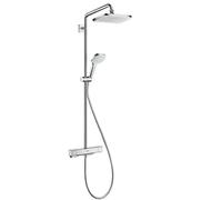 Hansgrohe Croma - Colonne de douche thermostatique Showerpipe, 1jet,EcoSmart, chrome 27660000