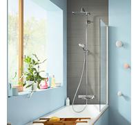 hansgrohe Croma E Colonne de douche en applique avec bec déverseur, Mitigeur thermostatique, 27687000,