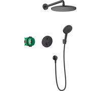 Hansgrohe Croma - Ensemble de douche 280, avec thermostat encastré Ecostat S, noir mat 27961670