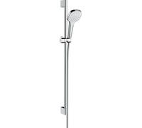 hansgrohe Croma Select E 1jet set de douche 26595400 EcoSmart, blanc- chromé , rail de douche 90 cm