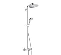 hansgrohe Croma Select Colonne de douche en applique avec bec déverseur, Mitigeur thermostatique, 26792000,