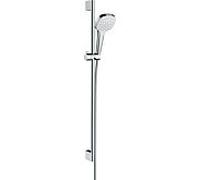 hansgrohe Croma Select E 1jet set de douche 26595400 EcoSmart, blanc- chromé , rail de douche 90 cm