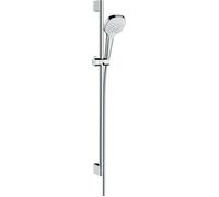 hansgrohe Croma Select e Vario set de douche 26593400 EcoSmart, blanc chromé , tige m 90 cm Unica Croma