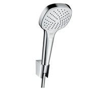 hansgrohe Croma Select E Ensemble support mural et douchette Vario avec flexible de douche 160 cm, blanc/chromé, 26413400