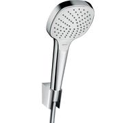 hansgrohe Croma Select E Set de support de douche Vario avec flexibles de douche 160cm, blanc/ chrome, 26413400