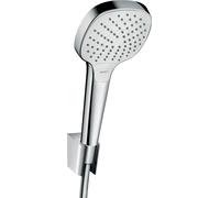hansgrohe Croma Select E Set de support de douche Vario avec flexibles de douche 160cm, blanc/ chrome, 26413400