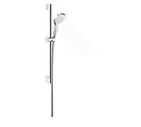 Hansgrohe – Ensemble de douche mural Croma 26583400 – EcoSmart, 3 jets, blanc/chrome