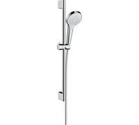 hansgrohe Croma Select S Ensemble de douche Vario EcoSmart avec barre de douche 65 cm, blanc/chrome, 26563400