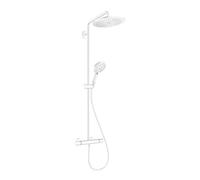 Hansgrohe Croma Select S - Set de douche Showerpipe 280 avec thermostat, EcoSmart, blanc mat 26891700