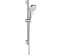 hansgrohe Croma Select S set de douche Vario 26563400 EcoSmart, blanc - barre de douche chromé , 90 cm
