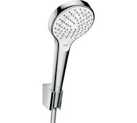 hansgrohe Croma Select S Set de support de douche Vario avec flexibles de douche 160cm, blanc/ chrome, 26411400