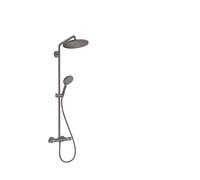 hansgrohe Croma Select S Showerpipe 280 1jet avec thermostat et douche à main Raindance Select S 120 3jet, 26890340, Couleur: Chrome noir brossé