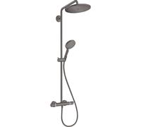 Hansgrohe Croma select s showerpipe EcoSmart avec thermostat 28cm chrome noir brossé 26891340