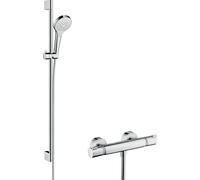 hansgrohe Croma Select S Vario Combi Set 900 mm, blanc/chrome, 1 pièce.
