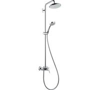 hansgrohe Croma Showerpipe 220 1 jet avec mitigeur monocommande, chromé, 27222000