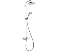 hansgrohe Croma 220 Ecosmart Showerpipe 27188000 avec bras de douche 400 mm, pivotant, chrome