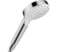 hansgrohe Crometta douche à main 1jet 26333400 blanc chromé , EcoSmart 9 l, pommeau de douche 100mm