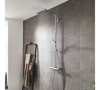 Hansgrohe Ensemble de douche mural Crometta E 240 avec thermostat EcoSmart 9 l/min Chrome 27281000