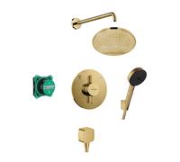 Hansgrohe Crometta ensemble de douche encastré avec douche pluie doré 88003993