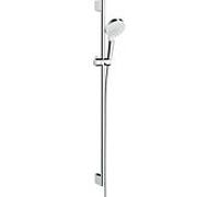 hansgrohe Crometta Vario set de douche 26538400 chrome blanc, EcoSmart, avec barre de douche 90 cm