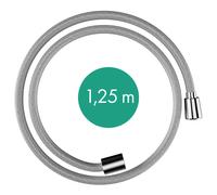 hansgrohe Designflex flexible de douche textile, longueur 1250mm, 28220000, Couleur: chrome