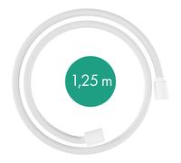 hansgrohe Designflex flexible de douche textile, longueur 1250mm, 28220700, Couleur: Blanc mat
