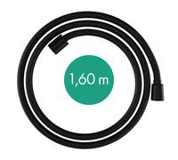 hansgrohe Designflex flexible de douche textile, longueur 1600mm, 28260670, Couleur: noir mat